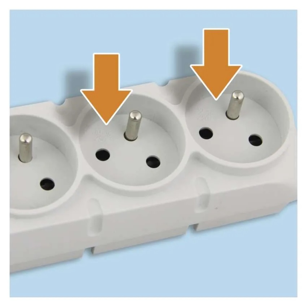 Túlfeszültségvédő - 5 aljzat, 5m - szürke