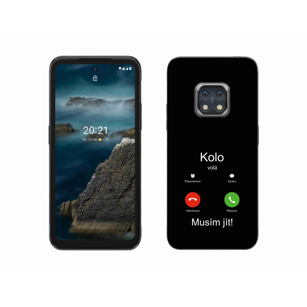 Zselés borítás mmCase a Nokia XR20 készülékhez - kerék hívások fekete háttérrel