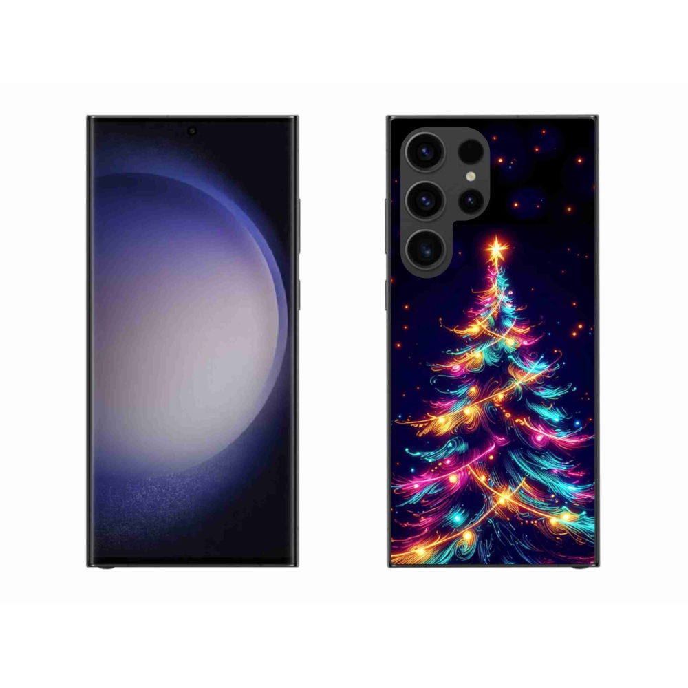 Gél borítás mmCase Samsung Galaxy S23 Ultra 5G - neon karácsonyfa