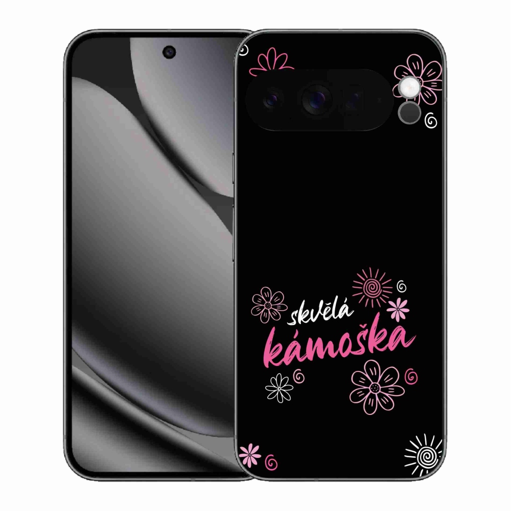 Gél borítás mmCase a Google Pixel 10 Pro XL-hez - nagyszerű haver fekete háttérrel