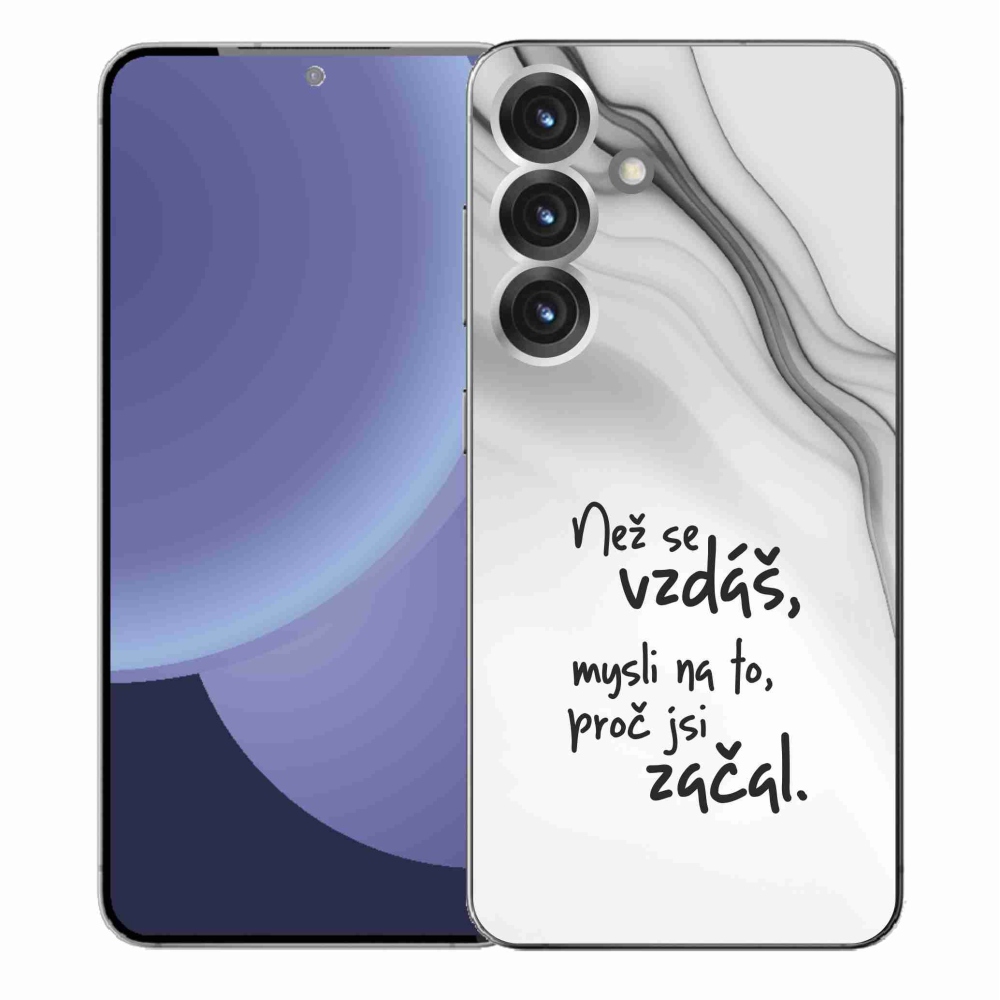 Gél borítás mmCase Samsung Galaxy S25+ - idézet 2 fehér háttér