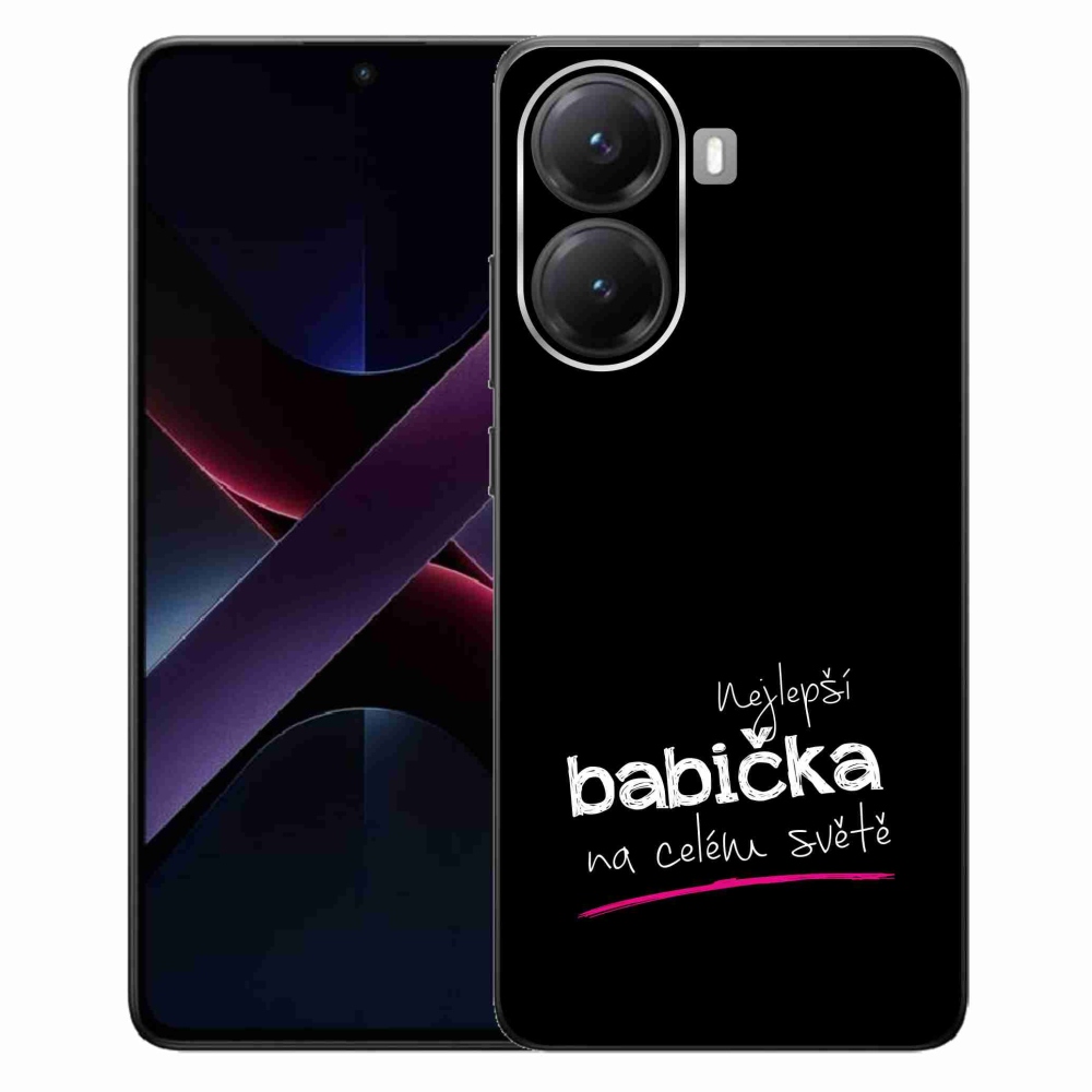 Gél borító mmCase a Xiaomi Poco X7 Pro 5G - legjobb nagymama 4 fekete háttérrel