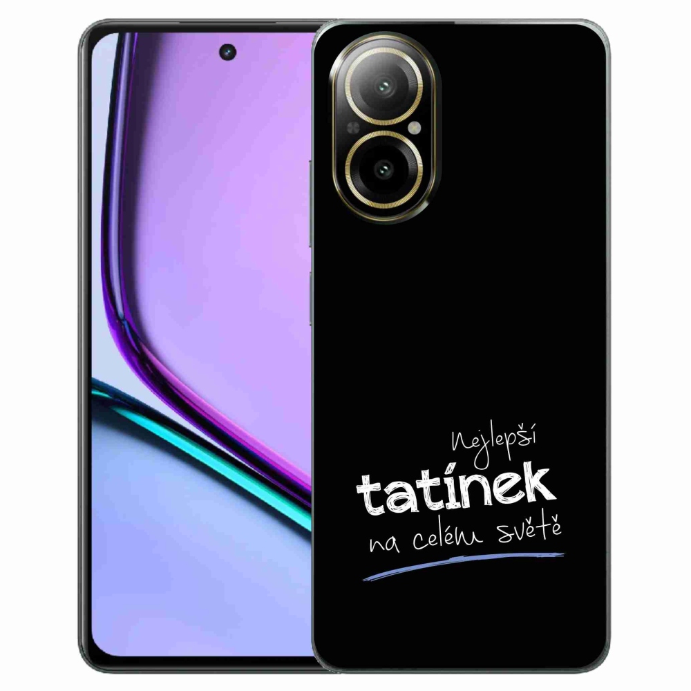 Gél borító mmCase a Realme C67-en - legjobb apuci 4 fekete háttérrel