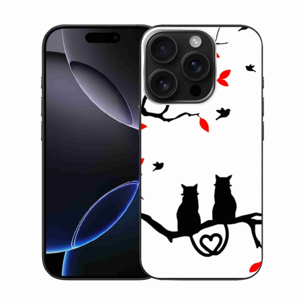 Zselés borítás mmCase iPhone 16 Pro készülékhez - macska szeretet