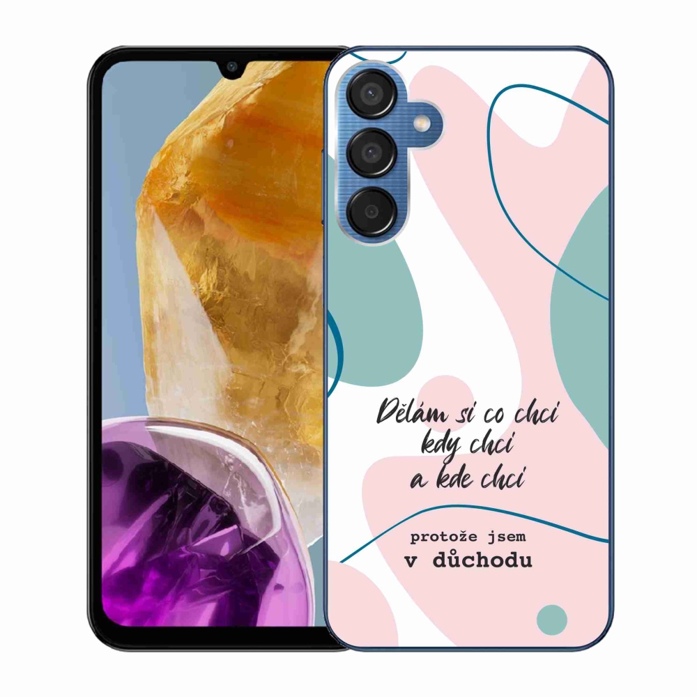 Gél borító mmCase Samsung Galaxy M15 5G - vicces szöveg 10 fehér háttér