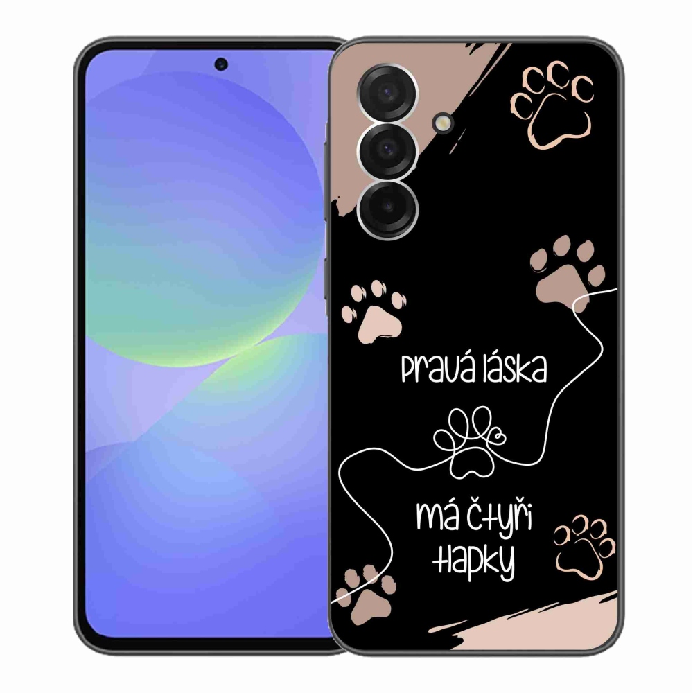 Gél borítás mmCase Samsung Galaxy A36 5G - kutya motívum 1 fekete háttér