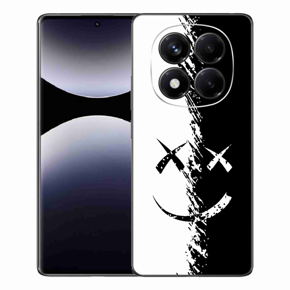 Gél borítás mmCase a Xiaomi Redmi Note 14 Pro számára - fekete és fehér mosolygó