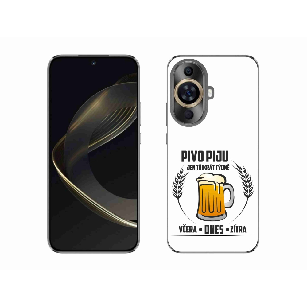 Gél borítás mmCase a Huawei Nova 11 készülékhez - sör motívum fehér háttérrel