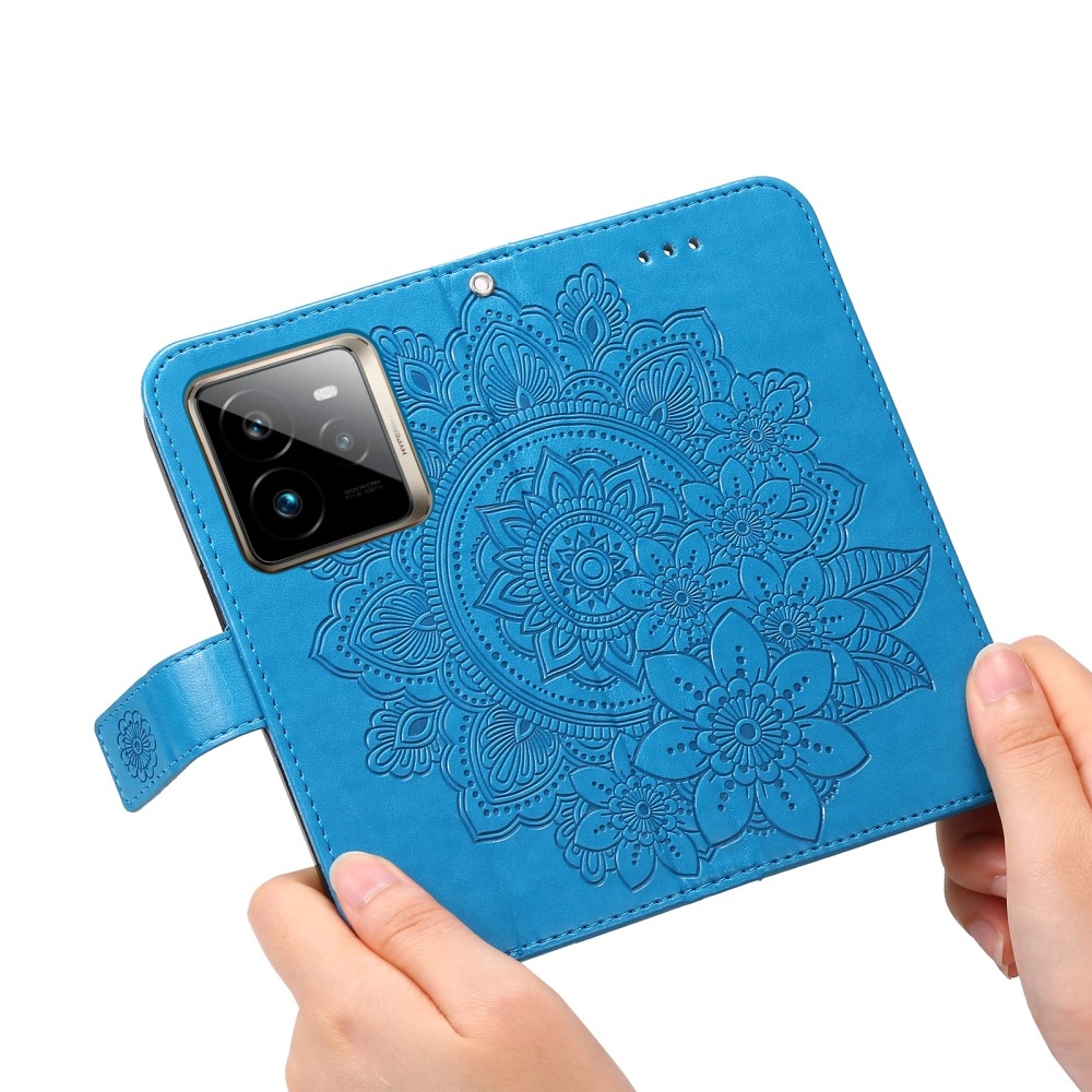 Mandala könyvtáska Realme GT 7 Pro 5G-hez - kék