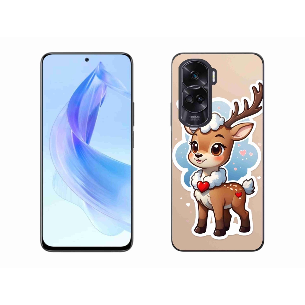 Zselés borító mmCase a Honor 90 Lite készülékhez - rajzfilm rénszarvas