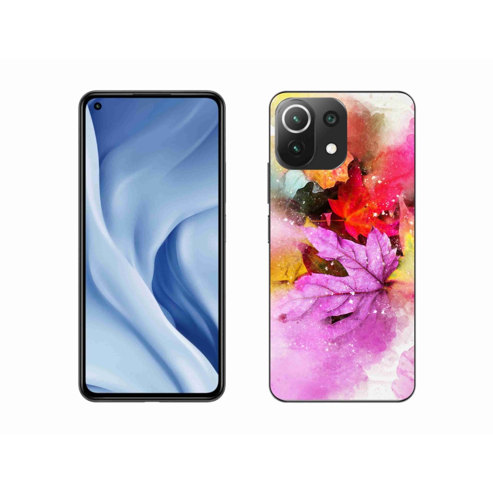 Gél borító mmCase a Xiaomi 11 Lite 5G NE számára - színes levelek
