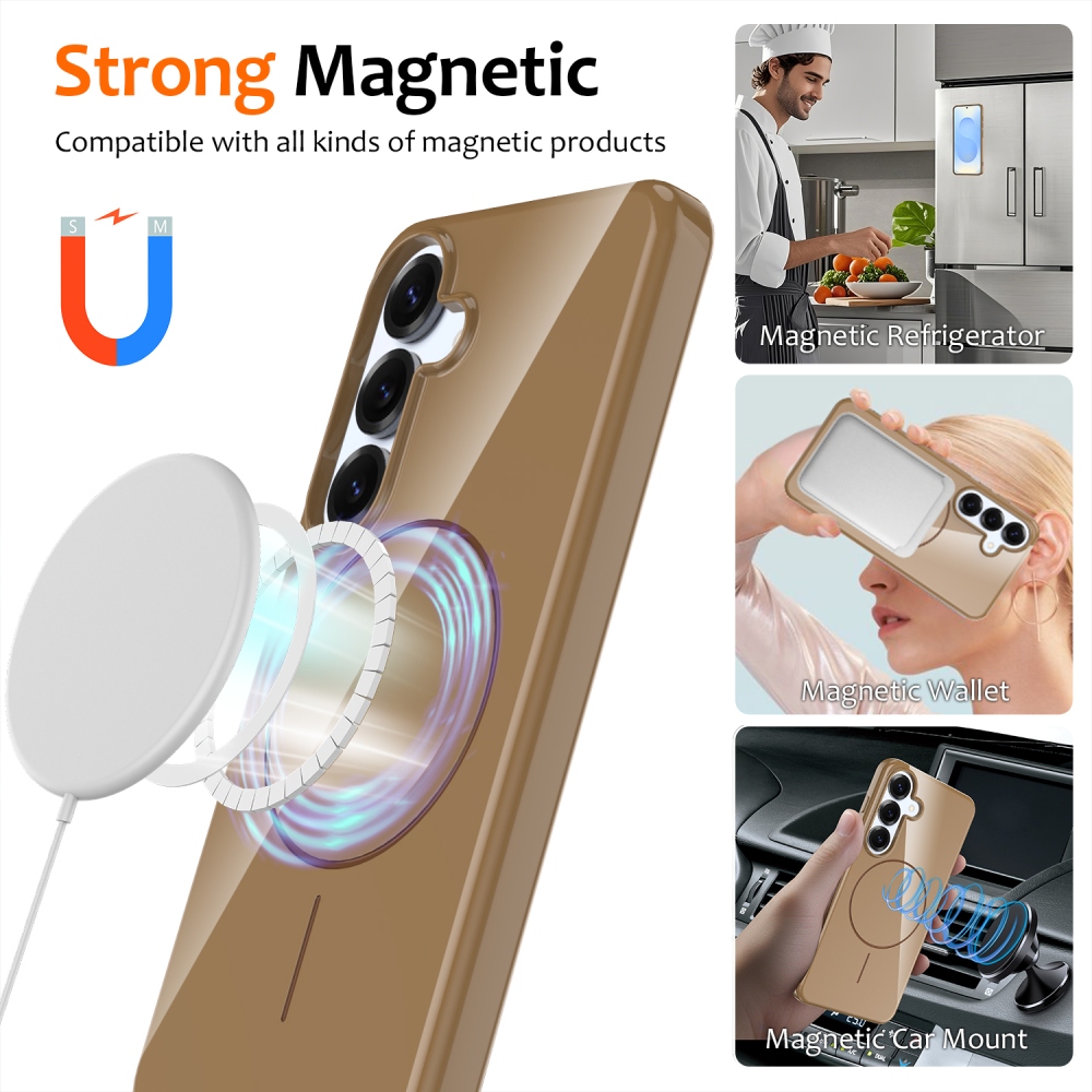 MagSafe zselés tok Samsung Galaxy S25 FE készülékhez - arany színben