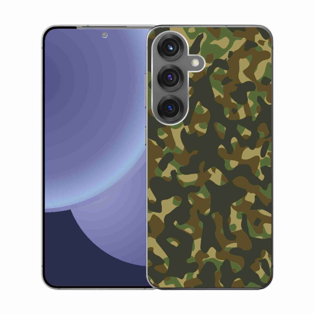 Zselés borítás mmCase Samsung Galaxy S25 készülékhez - terepszínű minta 1