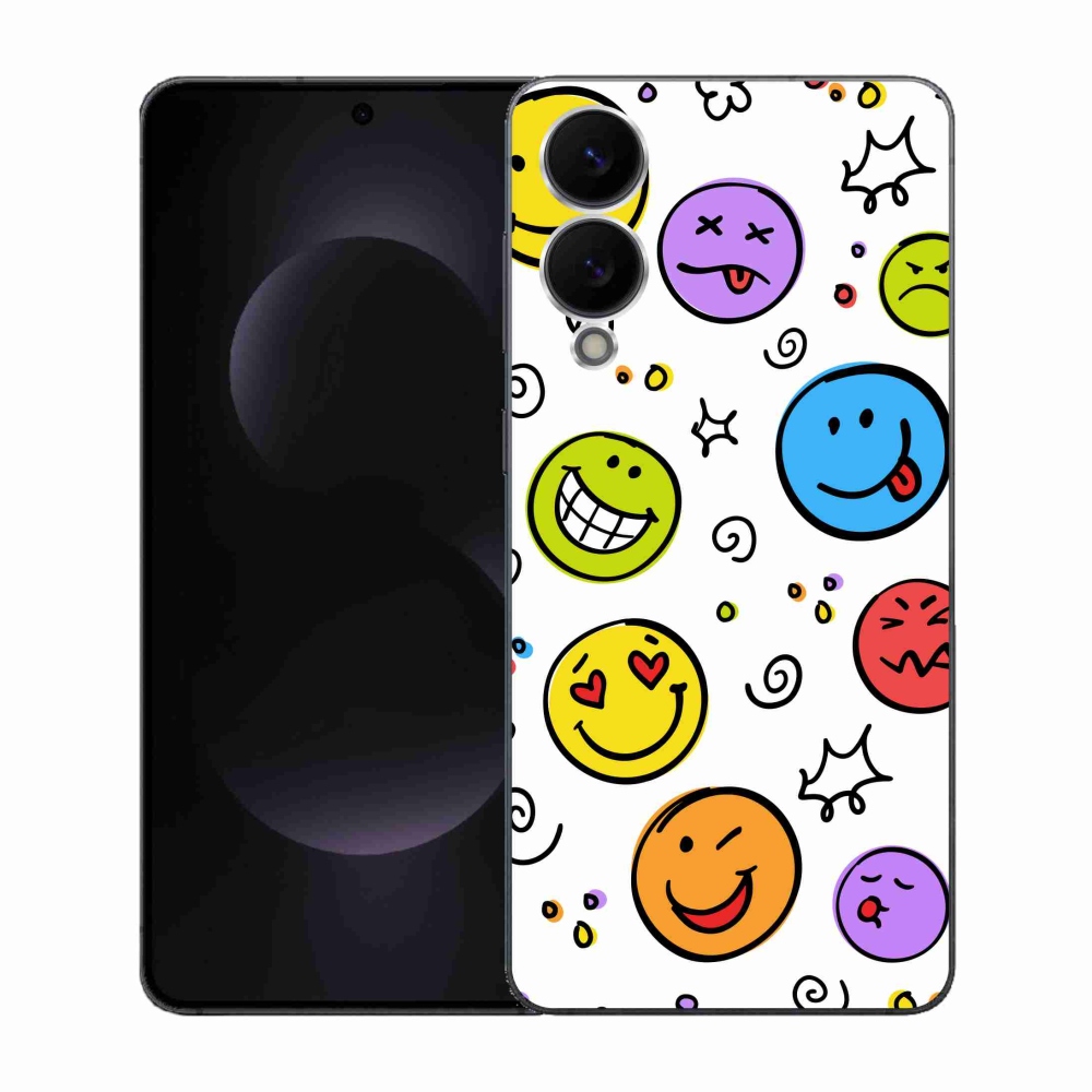 Gél borítás mmCase Samsung Galaxy S25 Edge készülékhez - smiley-k