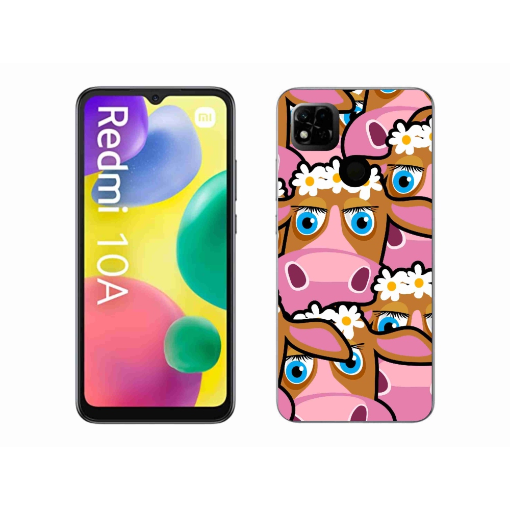 Gél borítás mmCase a Xiaomi Redmi 10A számára - rajzfilm tehenek
