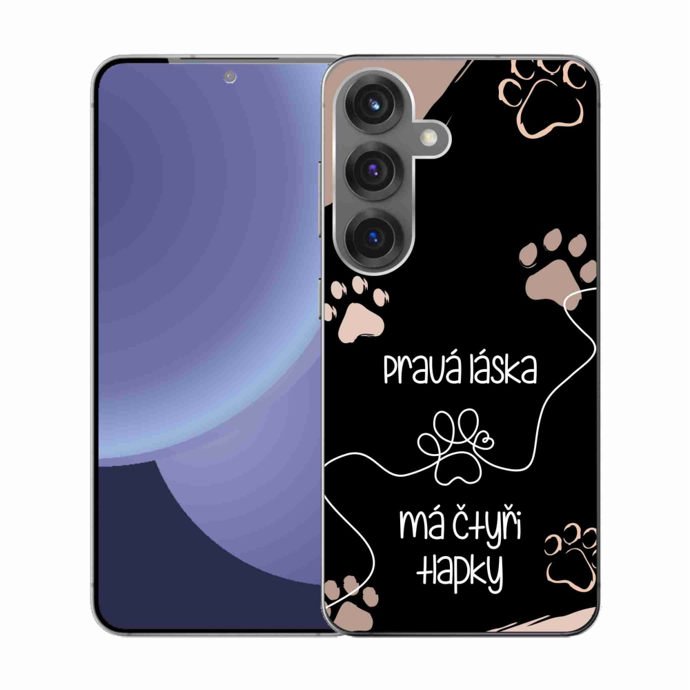 Gél borítás mmCase Samsung Galaxy S25 készülékhez - kutya motívum 1 fekete háttér