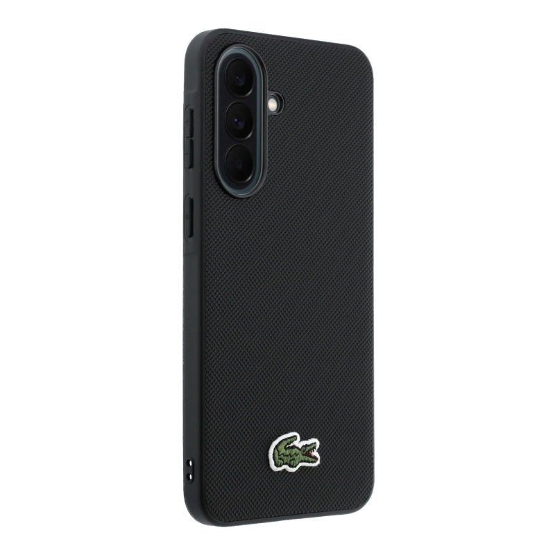 Lacoste Iconic Petit Pique Woven Logo MagSafe hátlap a Samsung Galaxy A37 készülékhez Fekete