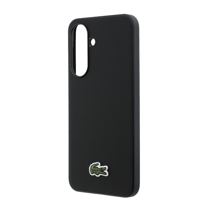 Lacoste Iconic Petit Pique Woven Logo MagSafe hátlap a Samsung Galaxy A37 készülékhez Fekete