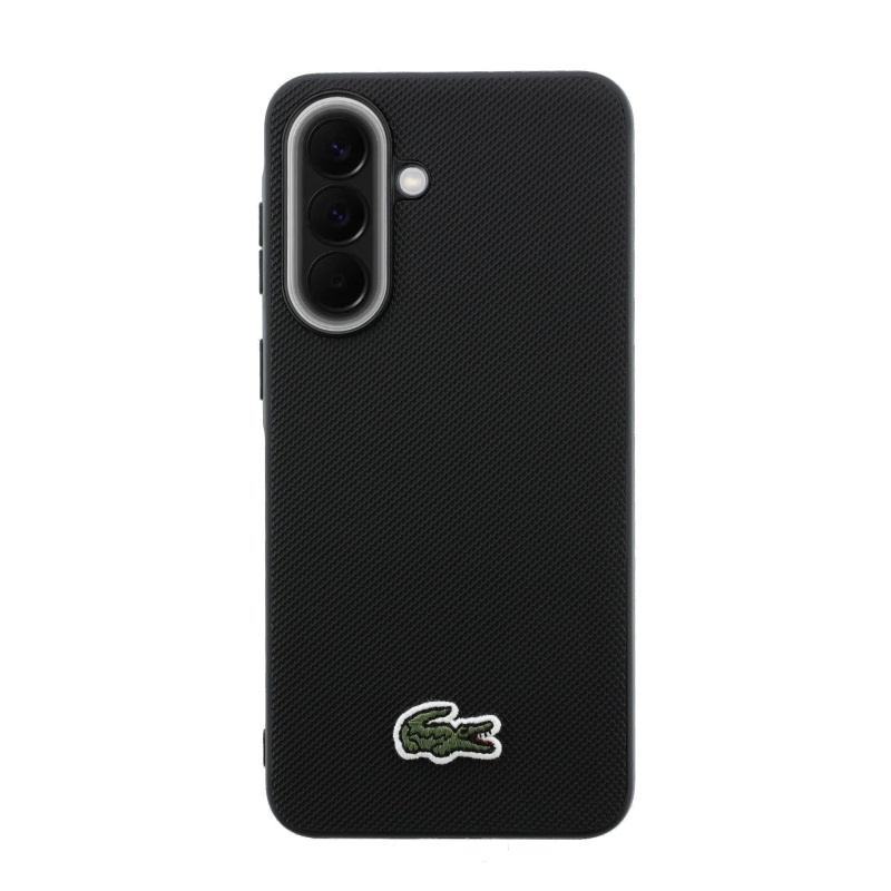 Lacoste Iconic Petit Pique Woven Logo MagSafe hátlap a Samsung Galaxy A57 készülékhez Fekete