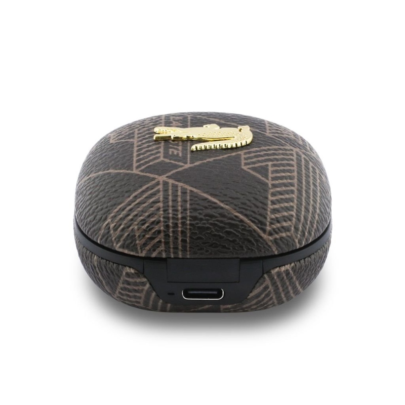 Lacoste Monogram Blend ANC/ENC TWS vezeték nélküli fülhallgató, barna