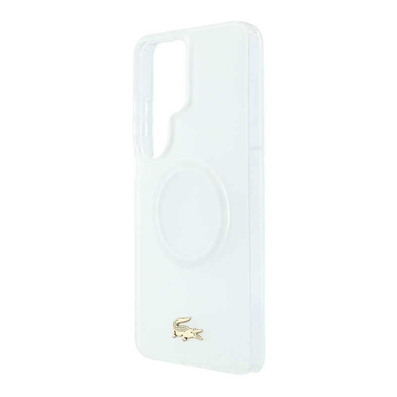 Lacoste PC/TPU Frosted Finish Gold Logo Magnetic Back Cover for Samsung Galaxy S26 Ultra White mágneses hátlap Samsung Galaxy S26 Ultra White