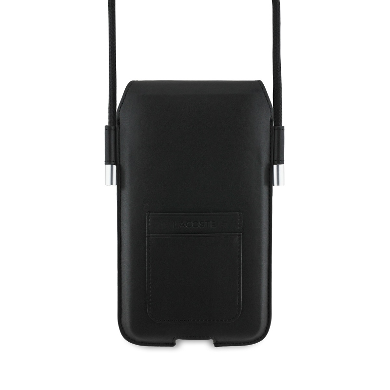Lacoste PVC keverék monogramos telefon zseb XL fekete