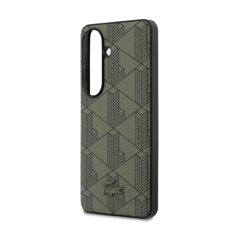 Lacoste PVC Blend Monogram mágneses hátlap Samsung Galaxy S26 mágneses hátlapja Khaki