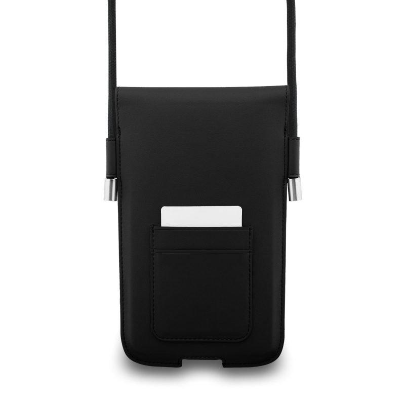 Lacoste PVC keverék monogram fém logó telefon zseb XL fekete