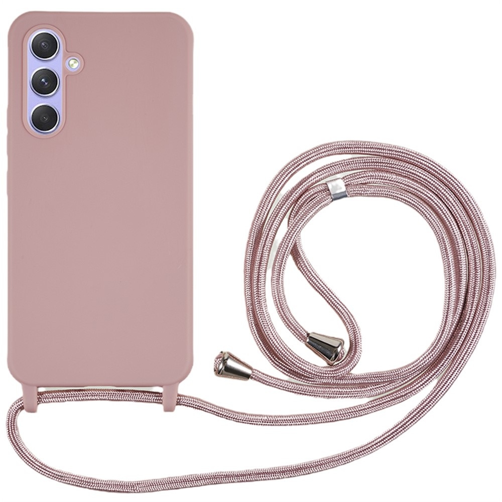 Lany gél tok zsinórral a Samsung Galaxy S26 FE-hez – sötétrózsaszín