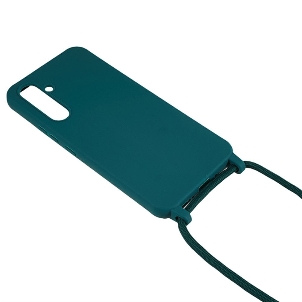 Lany gél tok zsinórral a Samsung Galaxy S26 FE-hez – sötétzöld