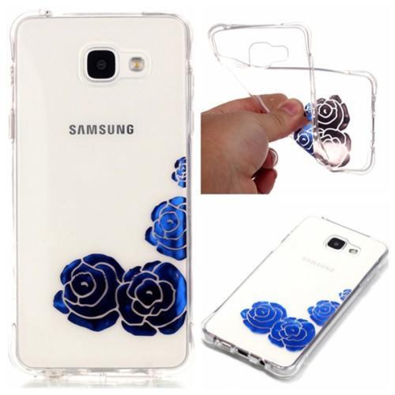 Zselés tok mobiltelefonhoz Samsung Galaxy A3 (2016) - kék rózsa