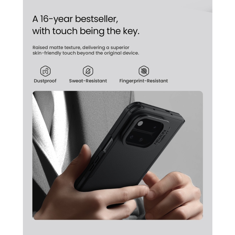 Nillkin Super Frosted Prop mágneses hátlap a Google Pixel 11 Pro Fold készülékhez – fekete
