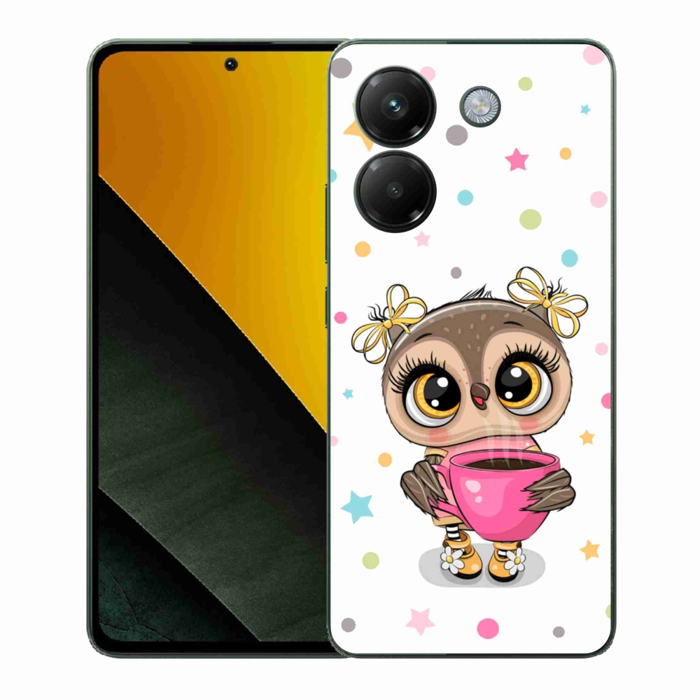 Gél borítás mmCase a Xiaomi Poco M7 Pro 5G számára - rajzfilm bagoly