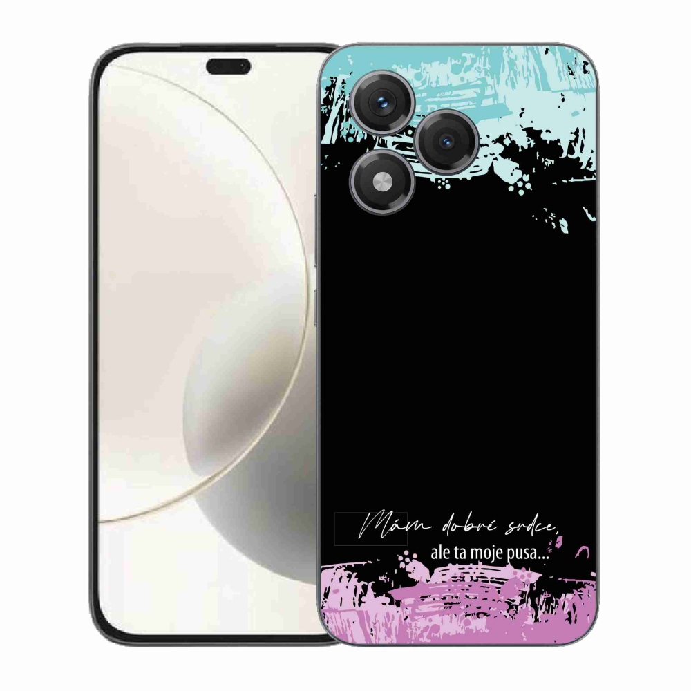 Gél borító mmCase a Honor 400 Lite-hoz - vicces szöveg 3 fekete háttérrel