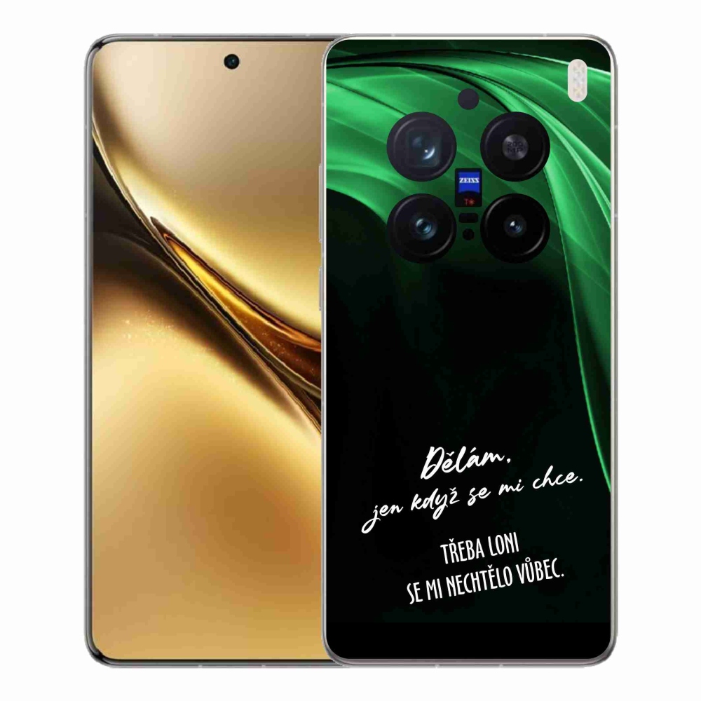 Gél borító mmCase a Vivo X200 Pro 5G készülékhez - vicces szöveg 12 fekete háttér