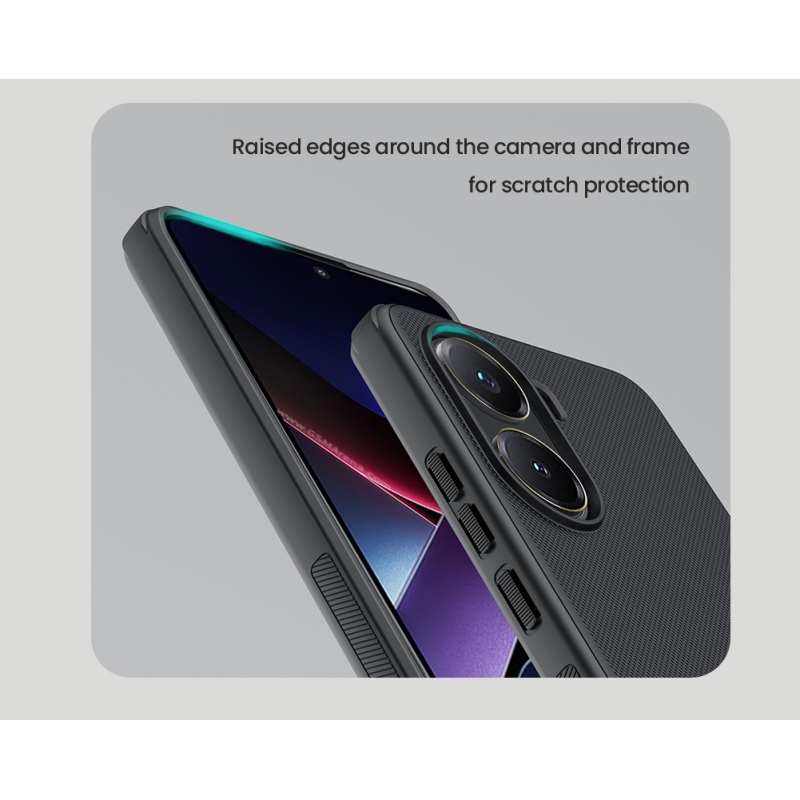 Nillkin Super Frosted PRO hátlap a Poco X7 Pro 5G számára Fekete