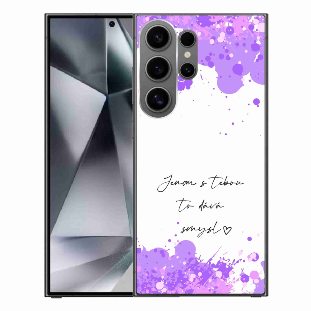 Gél borító mmCase Samsung Galaxy S24 Ultra - szerelem szöveg fehér háttérrel