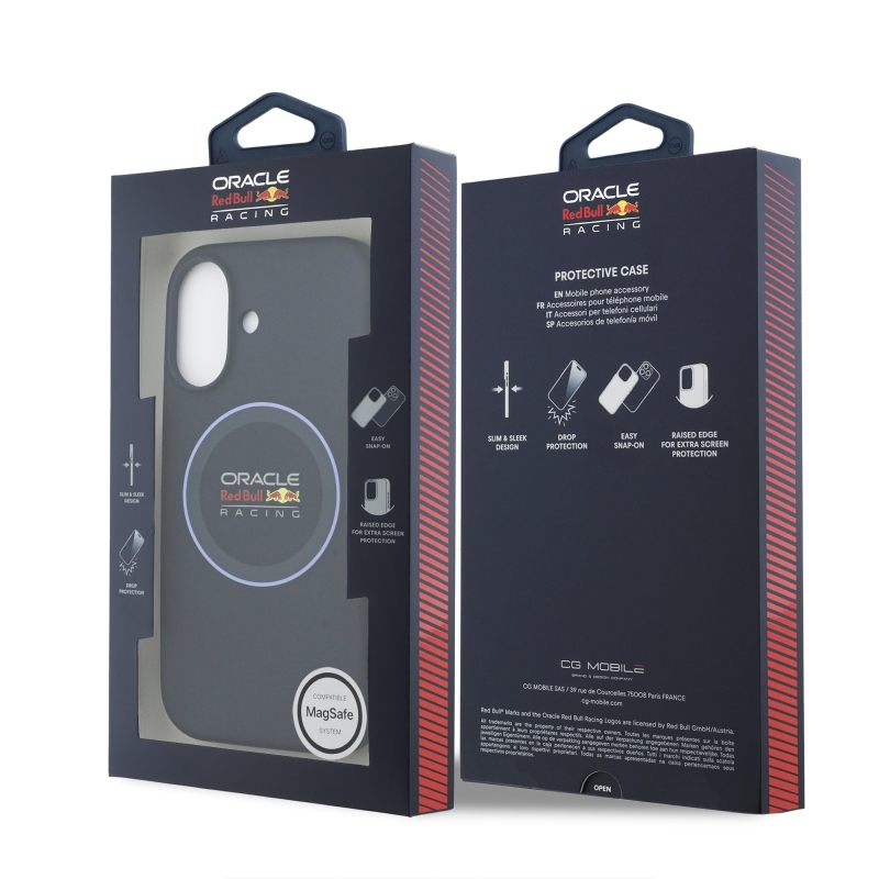 Red Bull szilikon kék gyűrűs MagSafe hátlap iPhone 17 tengerészgyalogsághoz