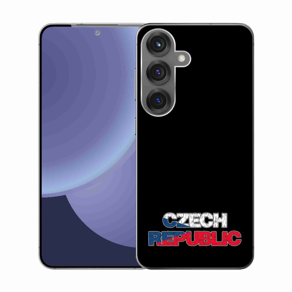 Gél borítás mmCase Samsung Galaxy S25 - Csehország fekete háttérrel