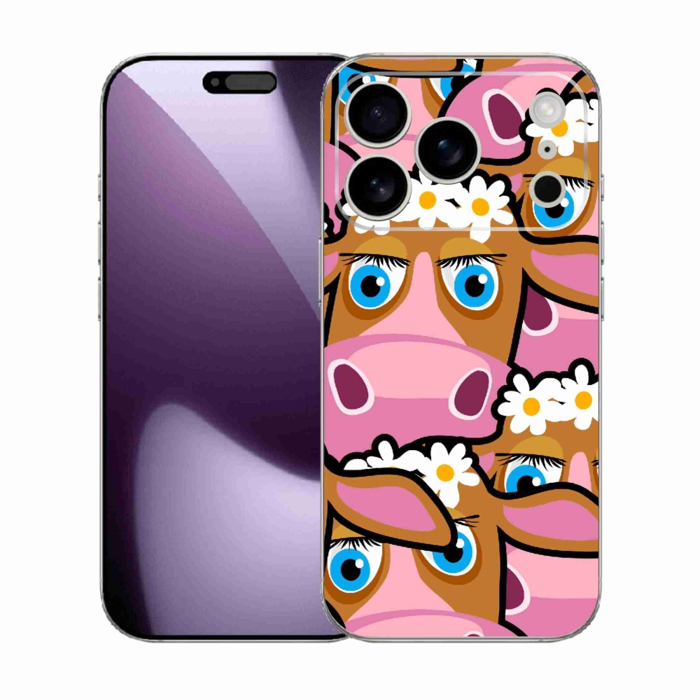 Zselés borítás mmCase iPhone 17 Pro készülékhez - rajzfilmtehenek