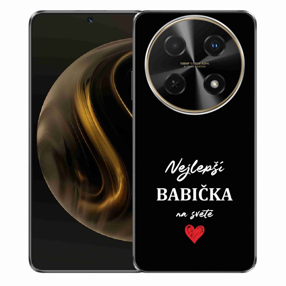 Gél borító mmCase a Huawei Nova 12i - a legjobb nagymama 1 fekete háttérrel