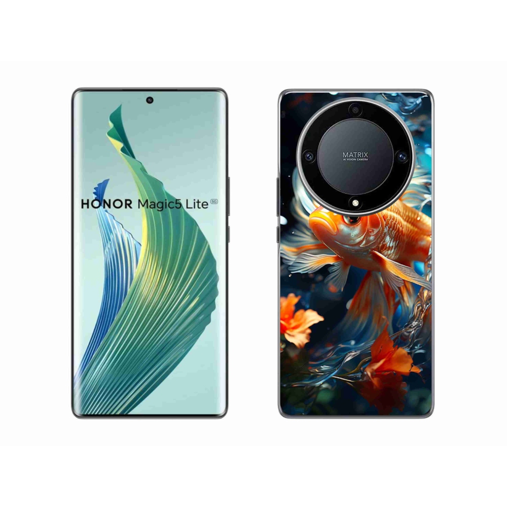 Zselés borítás mmCase a Honor Magic 5 Lite 5G számára - hal