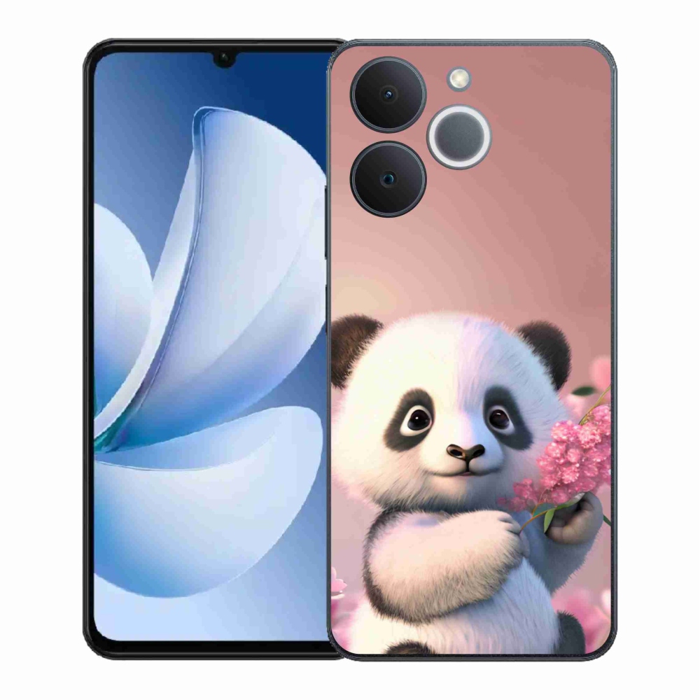 Gél borítás mmCase a Realme Note 70T számára - aranyos panda