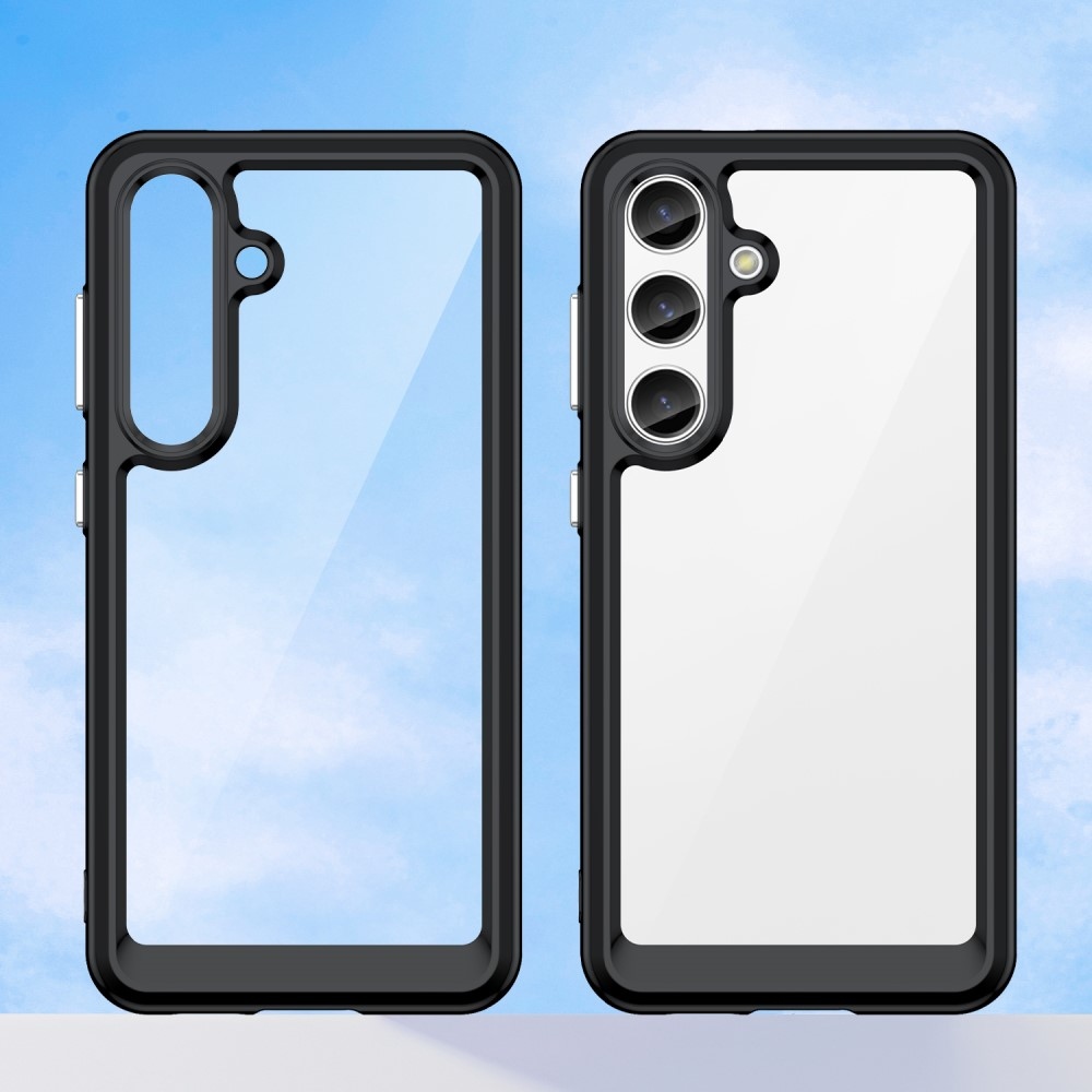 Gél tok fix hátlappal Samsung Galaxy S24 készülékhez - fekete