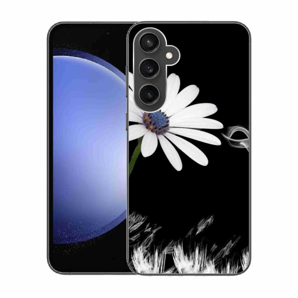 Gél védőhuzat mmCase Samsung Galaxy S23 FE készülékhez - fehér virág