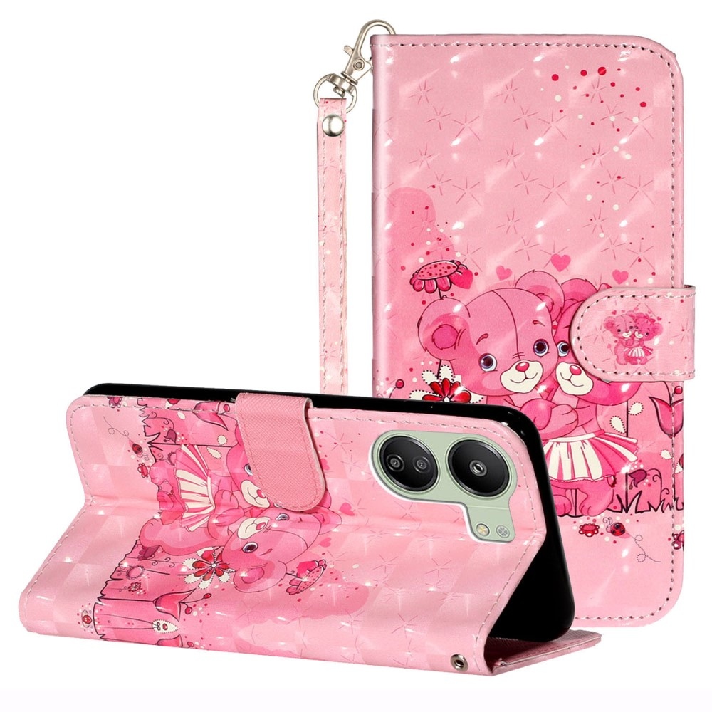 Dekorációs könyvtáska Xiaomi Poco C65/Redmi 13C - mackókhoz