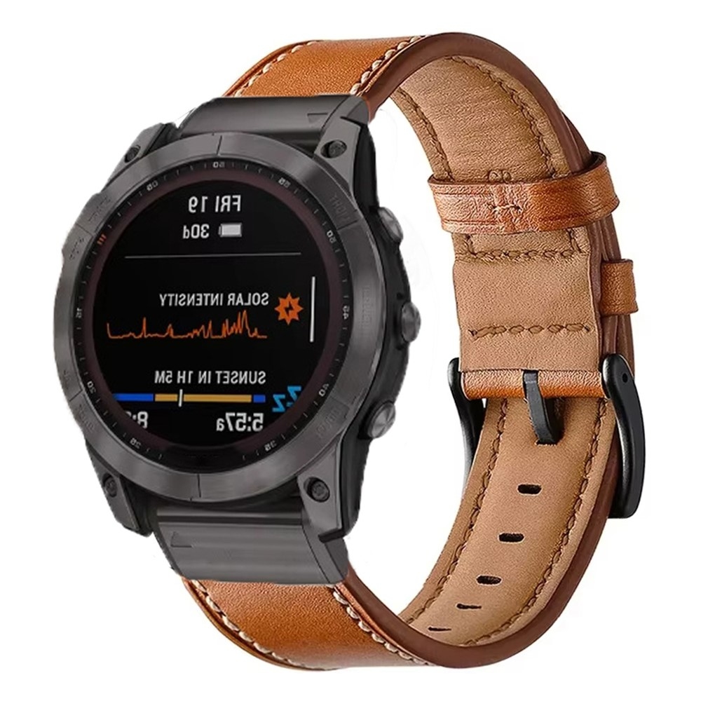 Leathe műbőr szíj a Garmin Fenix 8 Pro 47 mm-es és a Fenix 8 47 mm-es modellekhez – barna