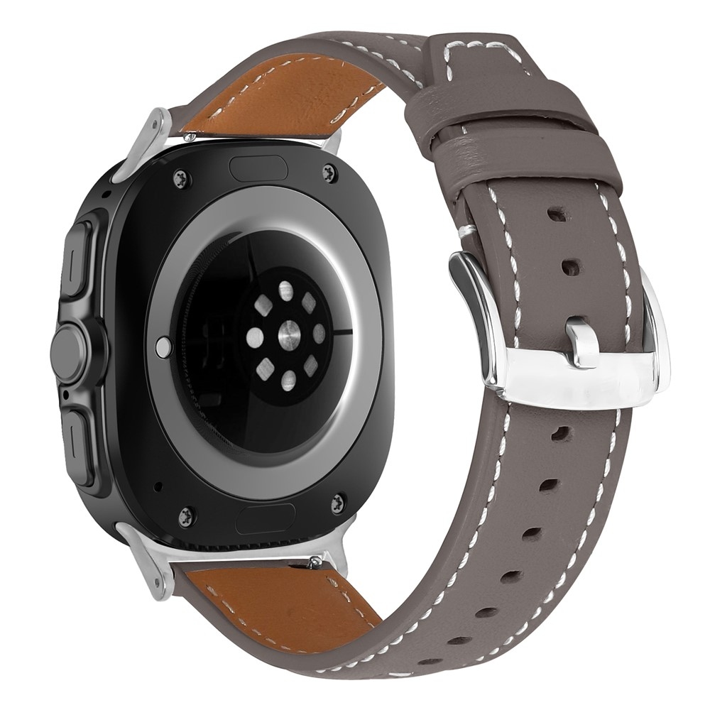 Leathe műbőr szíj a Samsung Galaxy Watch Ultra (2025) 47 mm-es modellhez – sötét szürke
