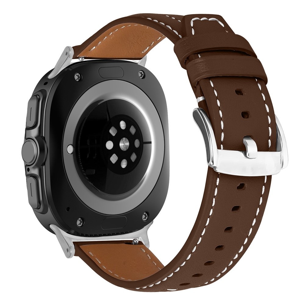 Leathe műbőr szíj a Samsung Galaxy Watch8 Classic 46 mm-es/Watch8 44 mm-es/40 mm-es modellekhez – barna