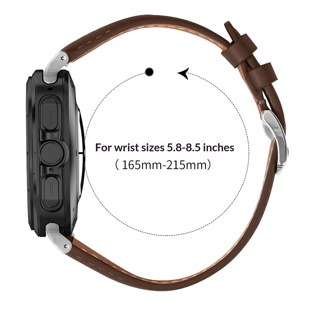 Leathe műbőr szíj a Samsung Galaxy Watch8 Classic 46 mm-es/Watch8 44 mm-es/40 mm-es modellekhez – barna